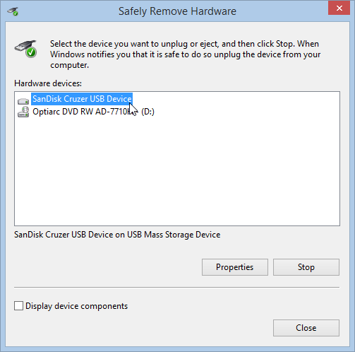 eject usb drive safely windows 10